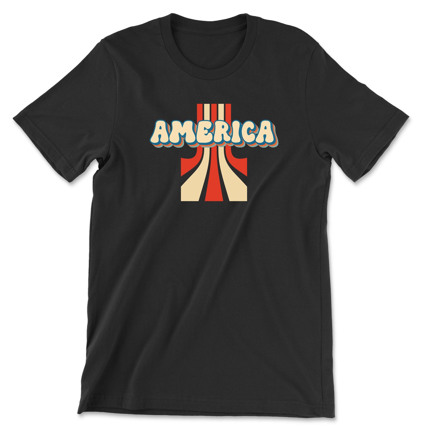 Retro patriotic tee with American flag for conservatives