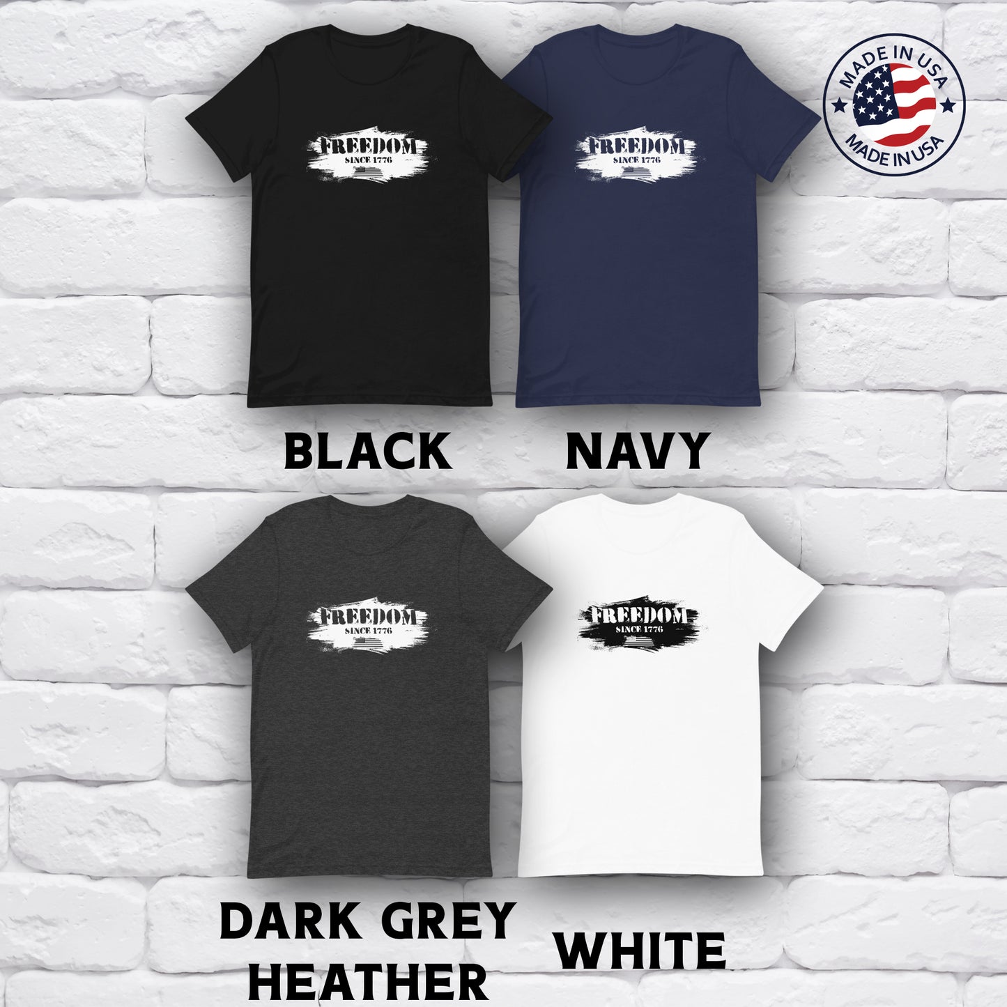 Women's patriotic freedom T-shirt for Fourth of July