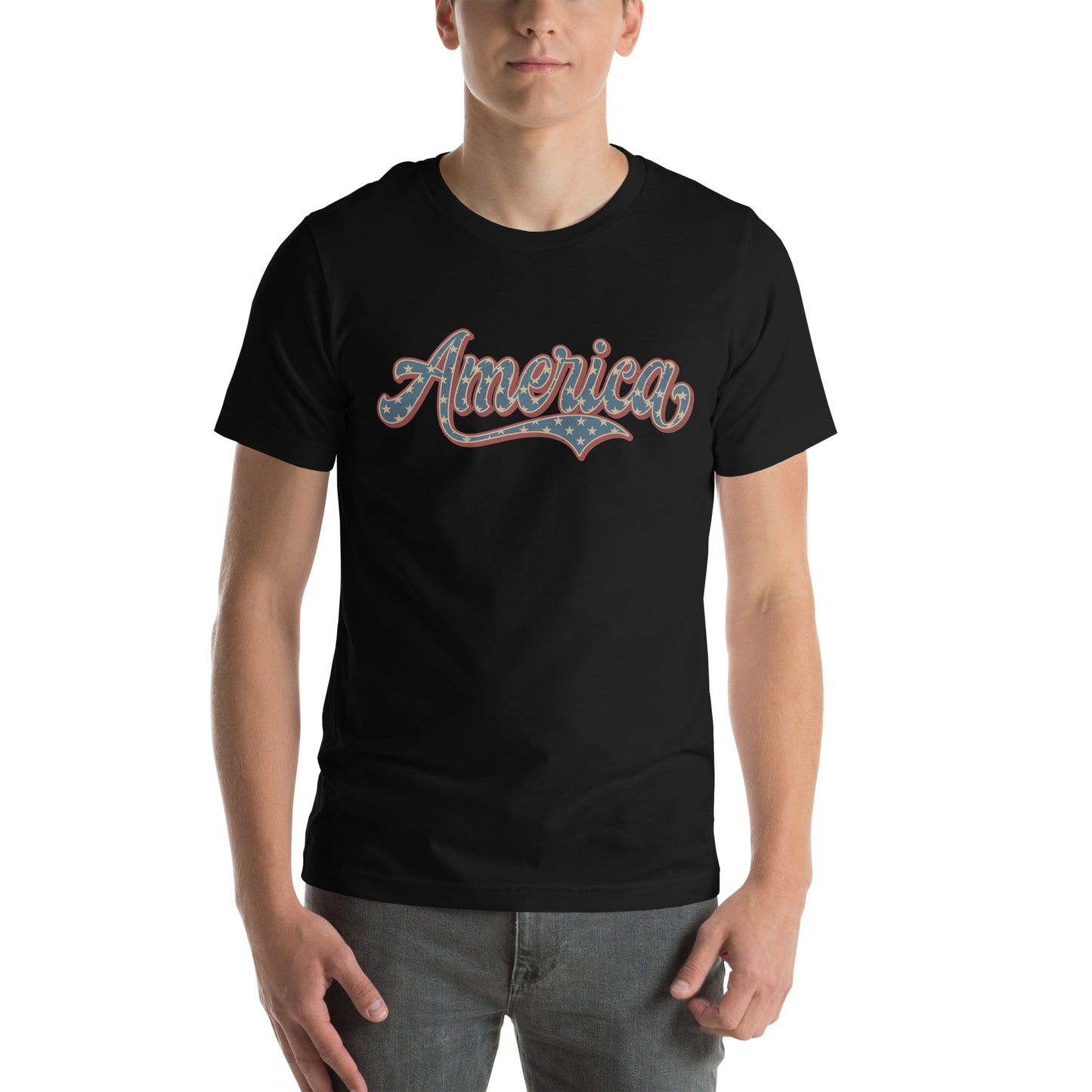 Retro style patriotic USA flag Republican shirt