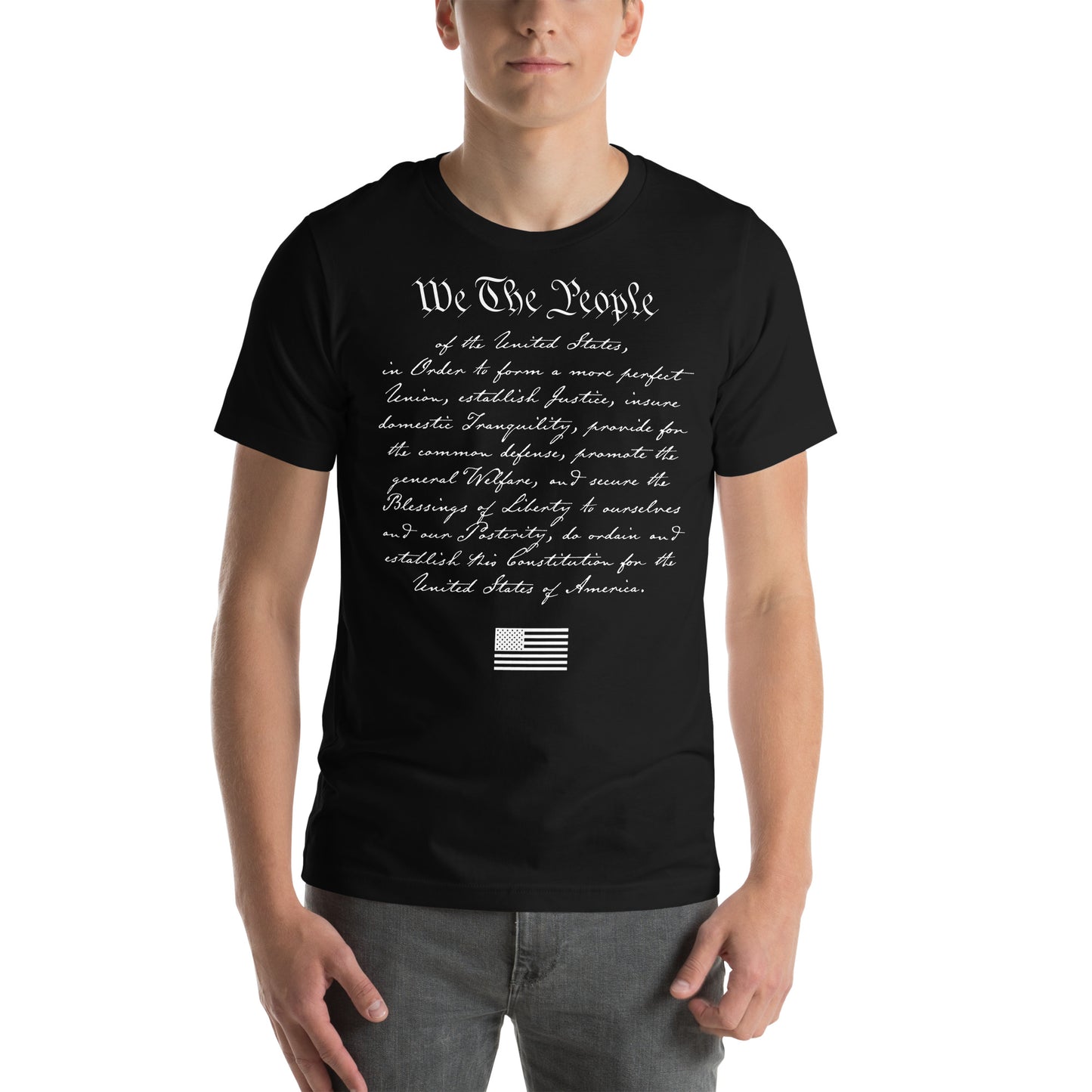 Proud American shirt with Constitution text design