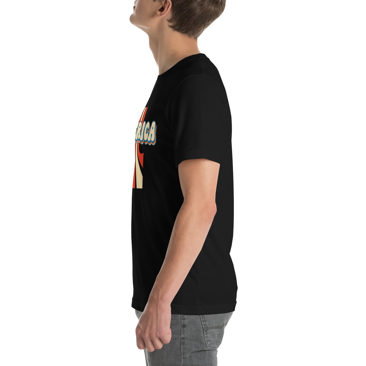 Retro patriotic tee with American flag for conservatives