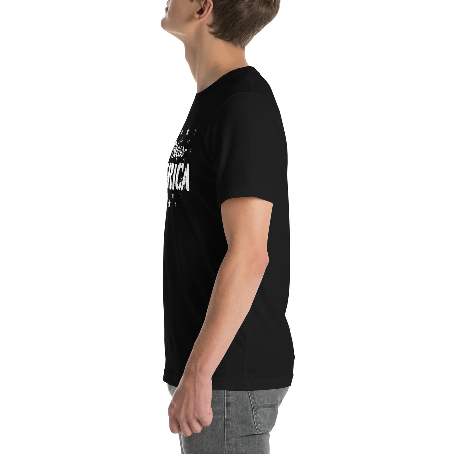 Trump T Shirt with USA flag and bold patriotic print
