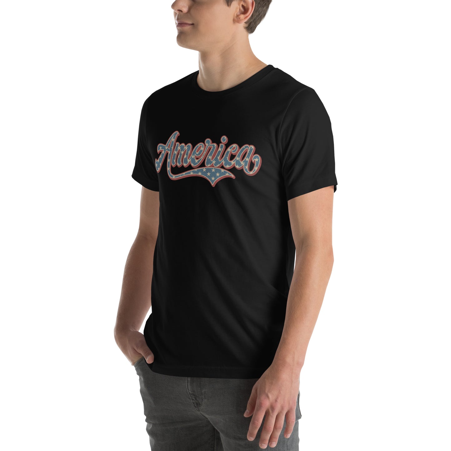 Retro style patriotic USA flag Republican shirt