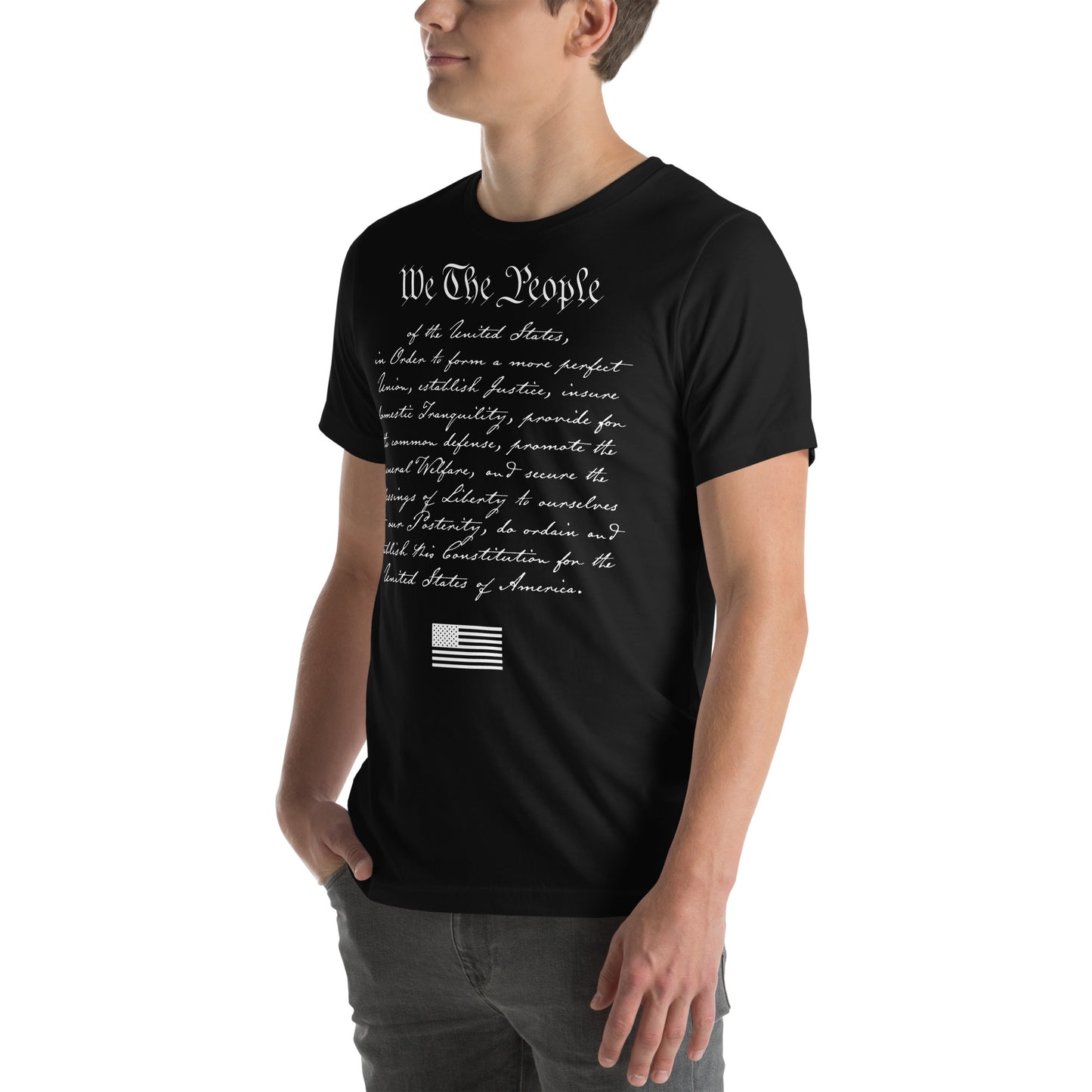 Proud American shirt with Constitution text design