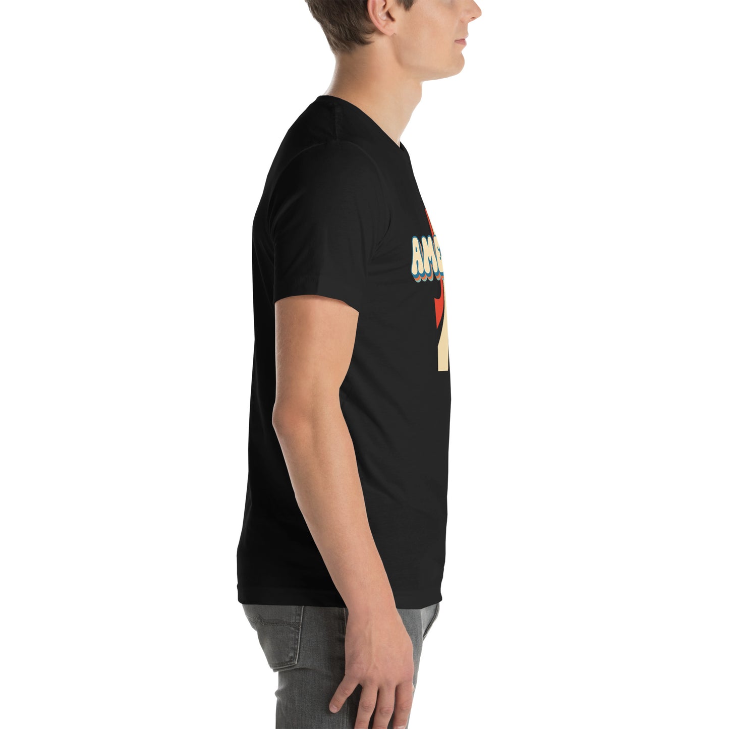 Retro patriotic tee with American flag for conservatives