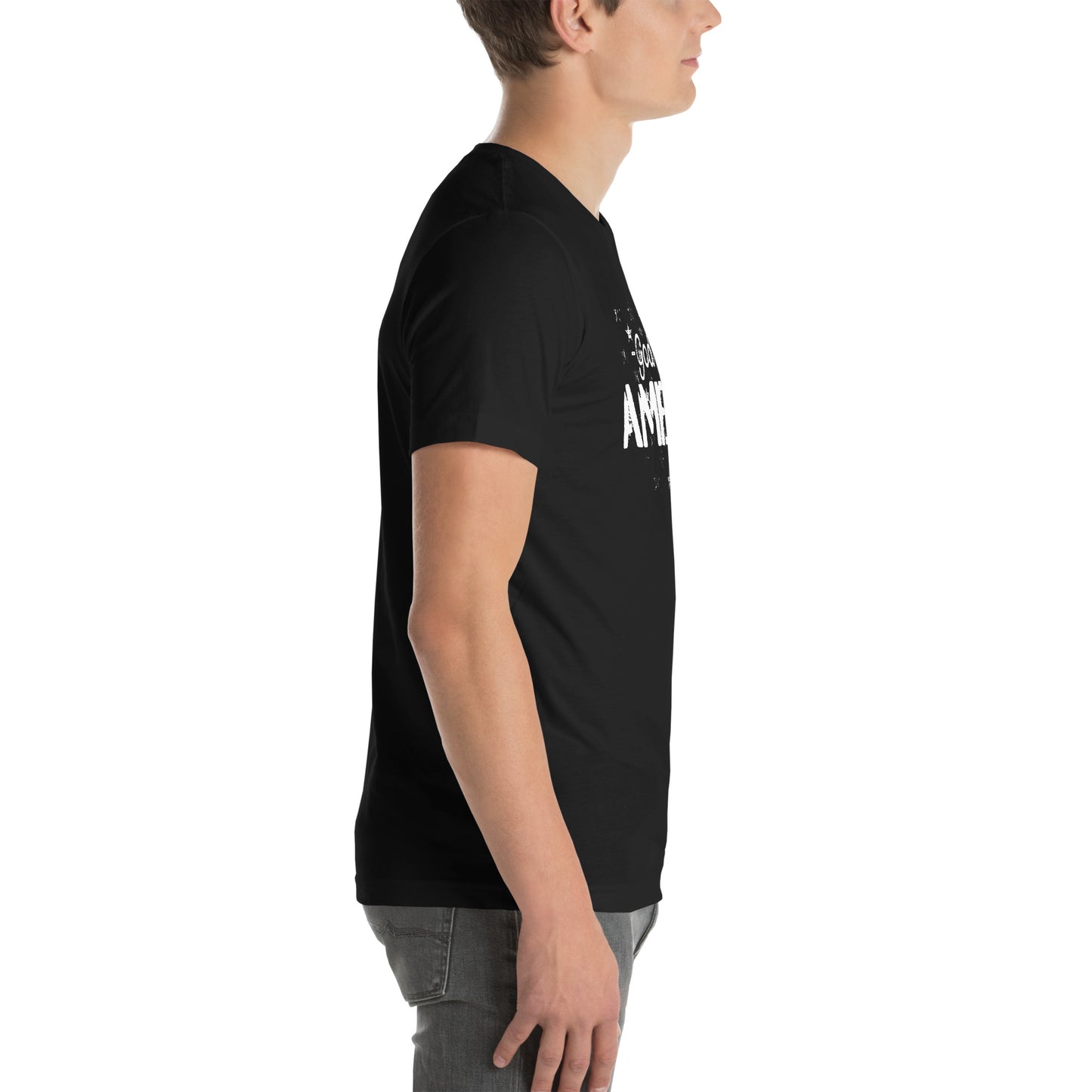 Trump T Shirt with USA flag and bold patriotic print