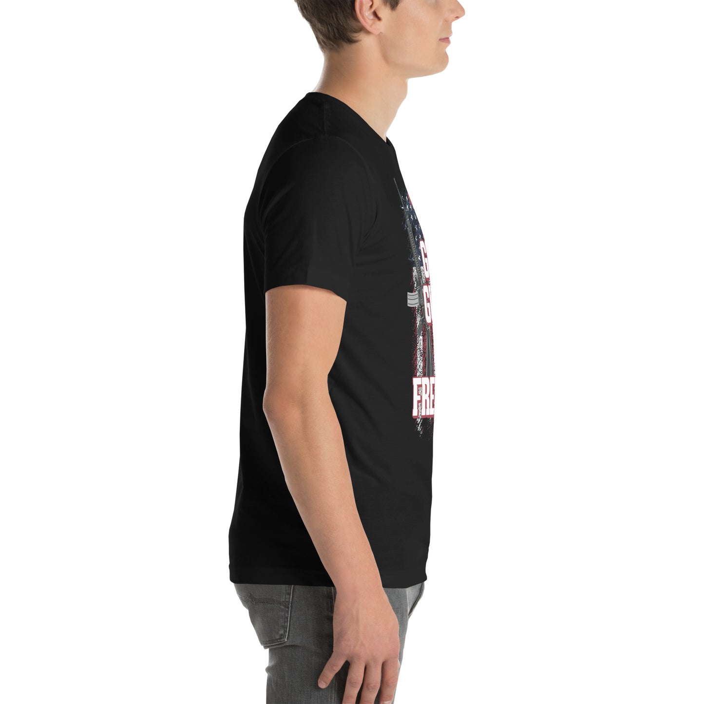 USA flag shirt with 2nd amendment and Christian message