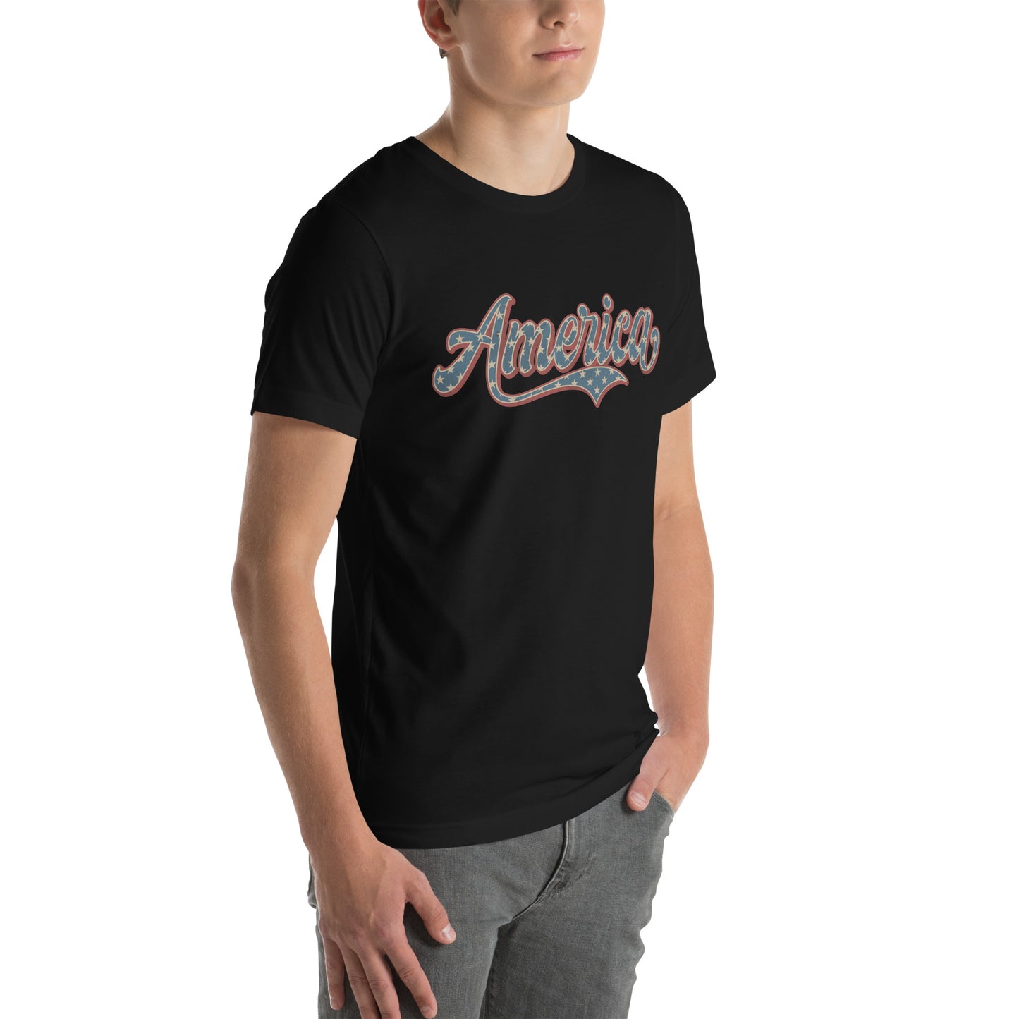 Retro style patriotic USA flag Republican shirt